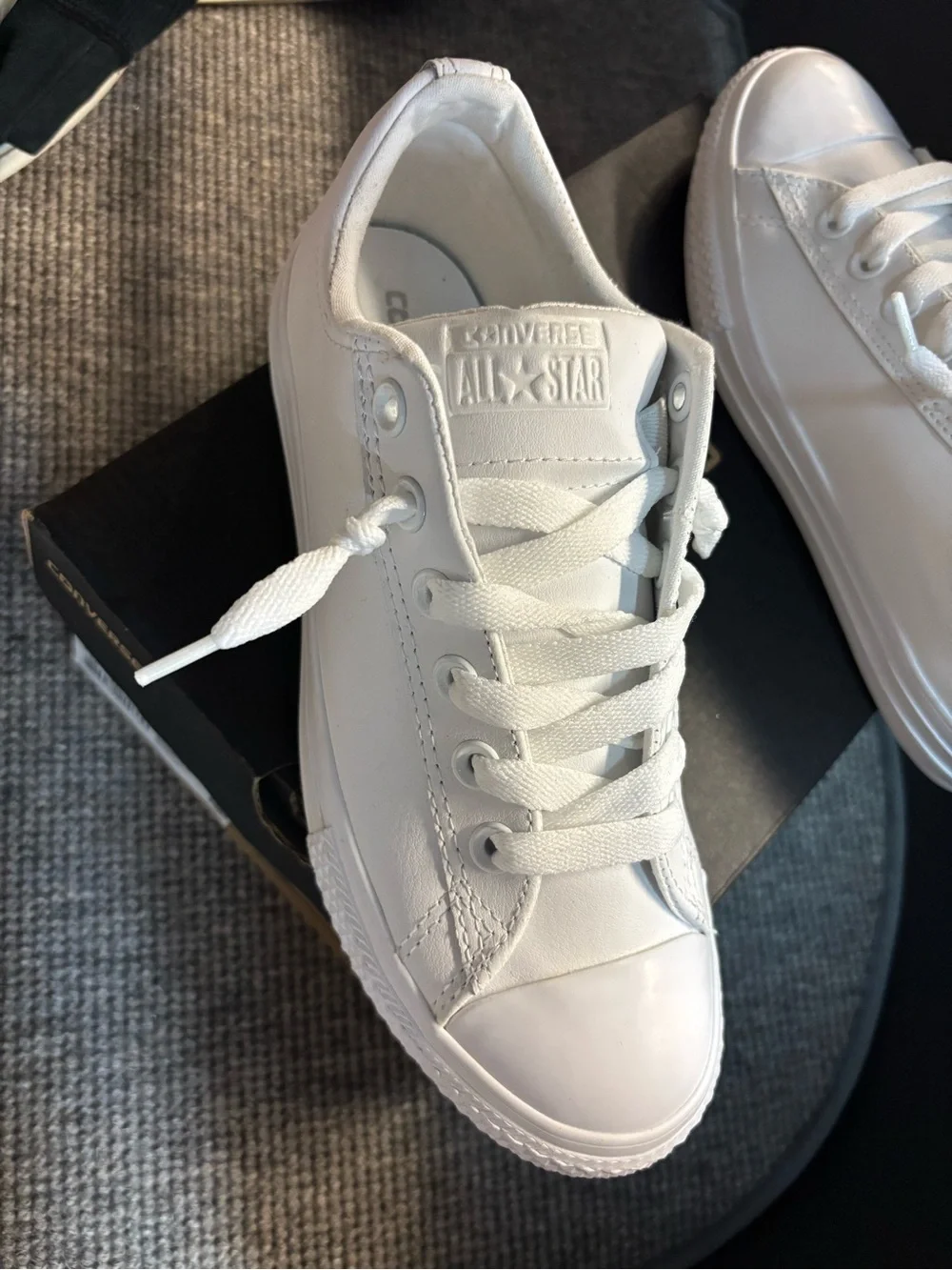 Converse Kids White Low-Top Canvas Sneakers